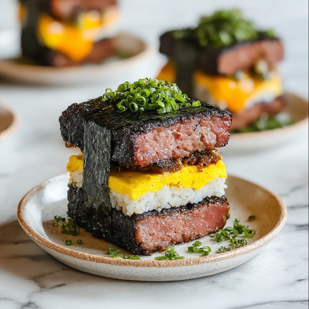 Spam Musubi with Egg: Quick and Tasty Breakfast Fix Recipe - Recipe Image