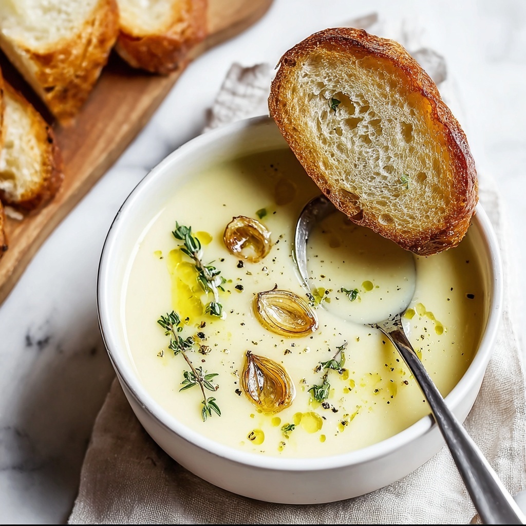 Creamy French Garlic Soup That Warms Your Soul Recipe - Recipe Image