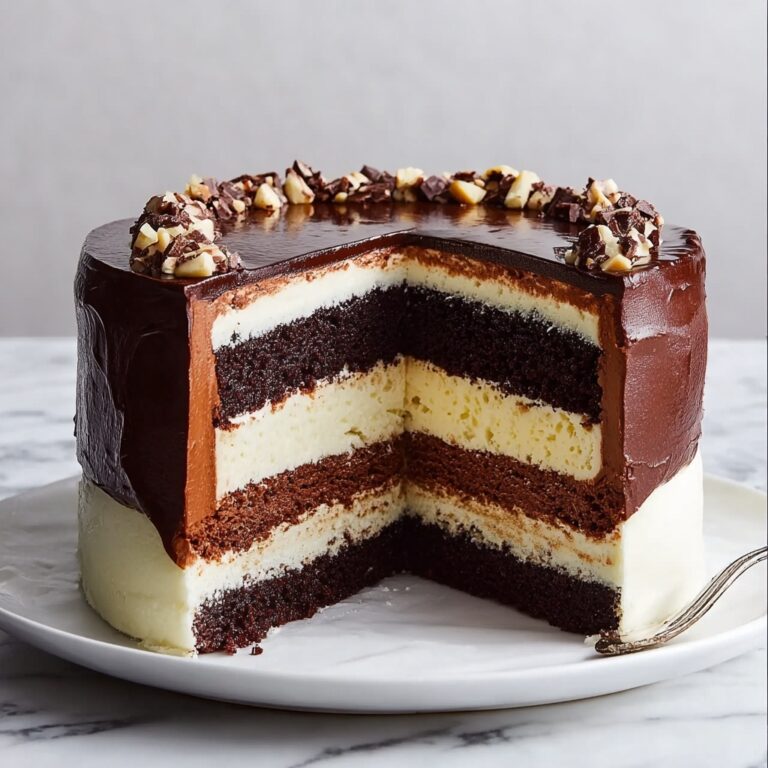 Irresistible Tuxedo Cake with Chocolate Mousse and Ganache Recipe