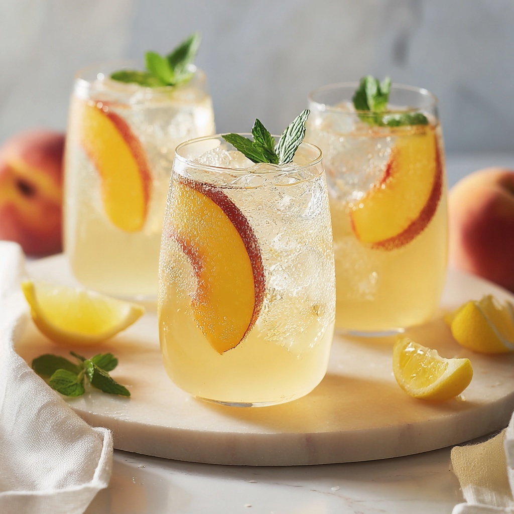 Homemade Peach Lemonade: A Refreshing Summer Drink Recipe - Recipe Image