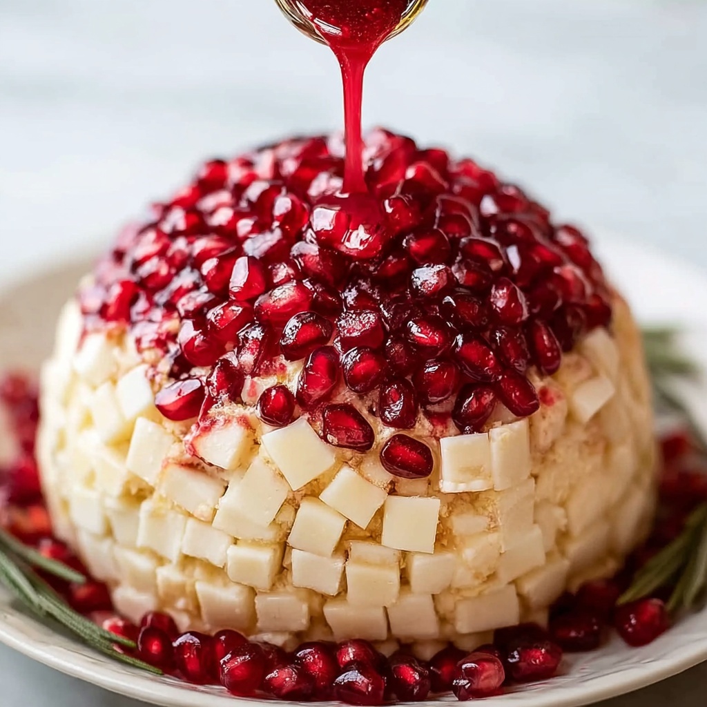 Pomegranate Christmas Cheese Ball for Festive Flavor Bliss Recipe - Recipe Image