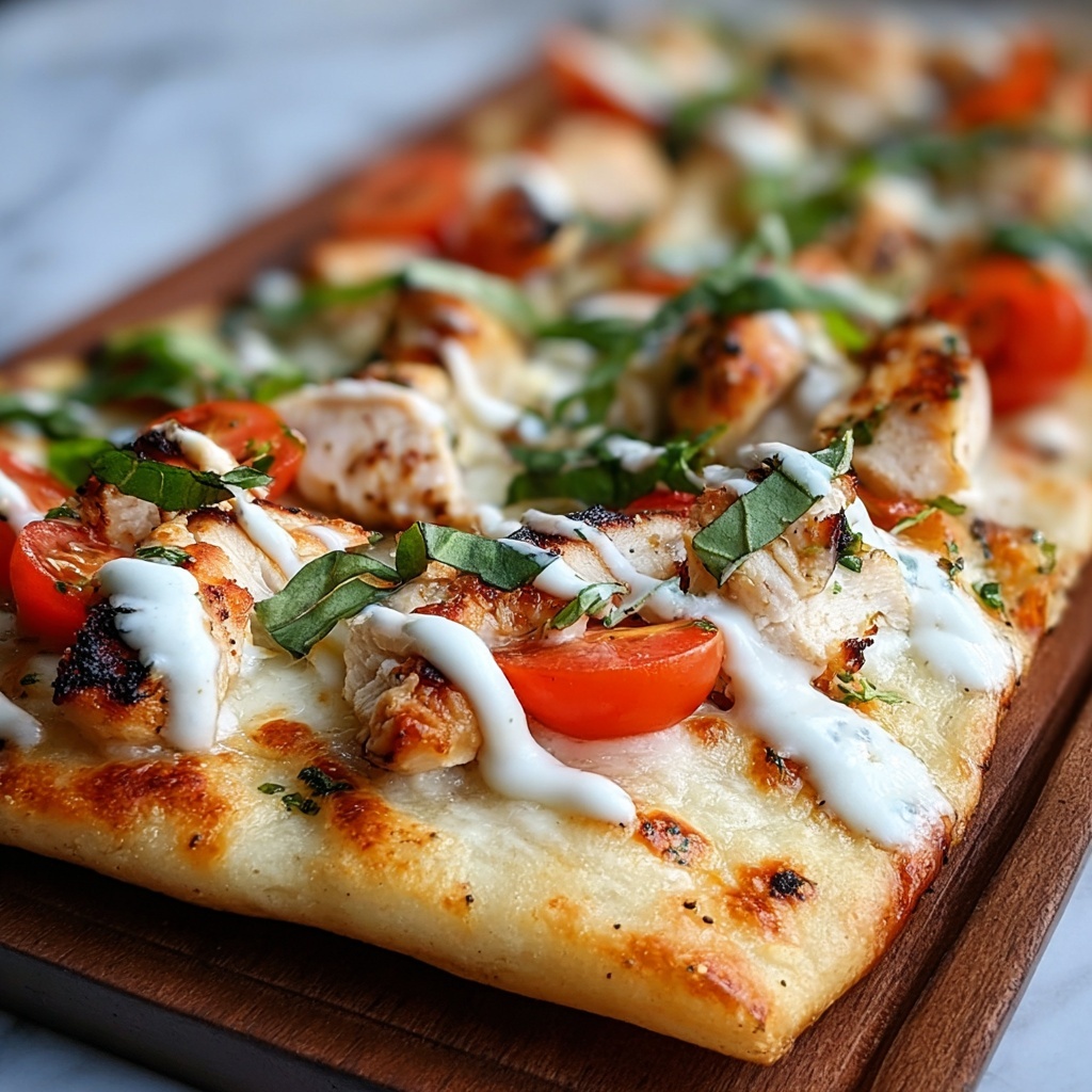 Mediterranean Tzatziki Chicken Naan Pizza Recipe - Recipe Image