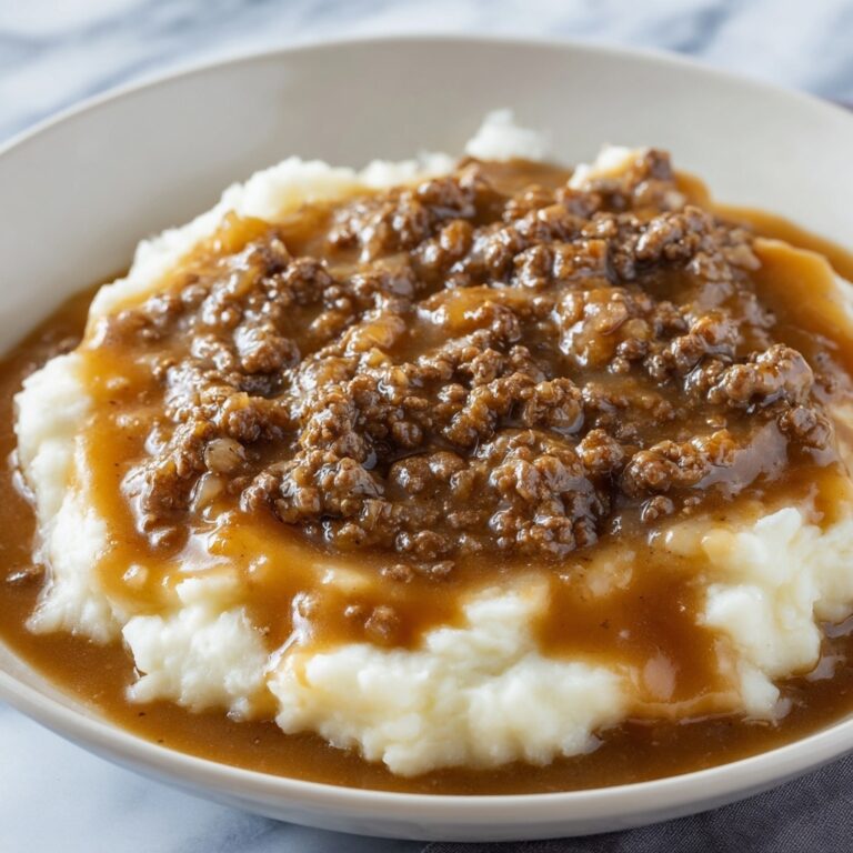 Ground Beef Gravy with Mashed Potatoes Recipe