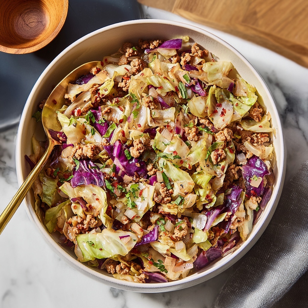 Ground Beef and Cabbage Skillet Recipe - Recipe Image