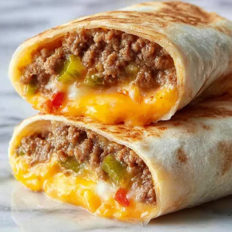 Easy Air Fryer Cheeseburger Wraps Recipe