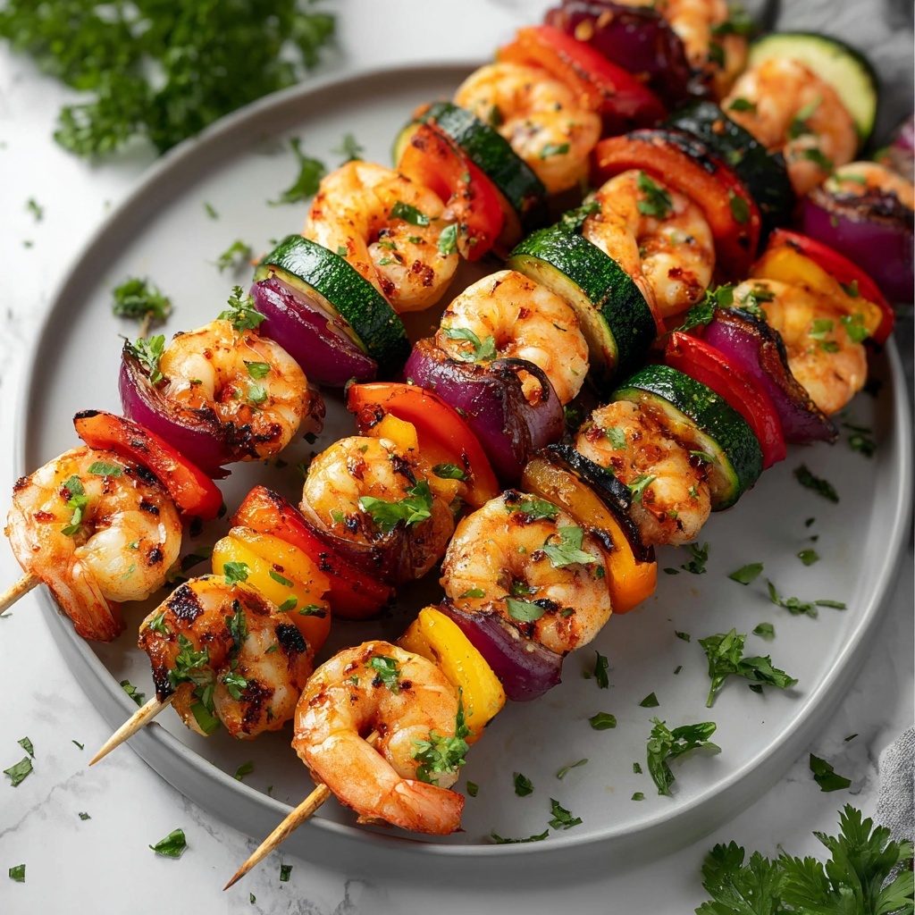 Spicy Shrimp and Veggie Skewers Recipe - Recipe Image