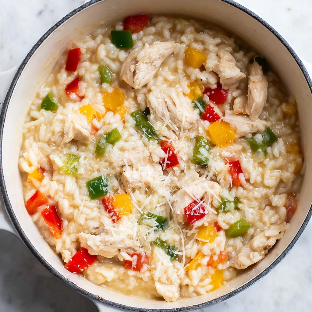 Chicken and Red Bell Pepper Risotto Recipe - Recipe Image