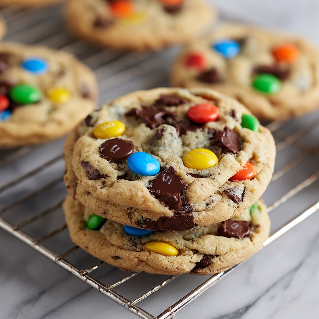 Soft and Chewy Triple Chocolate M&M Cookies Recipe - Recipe Image