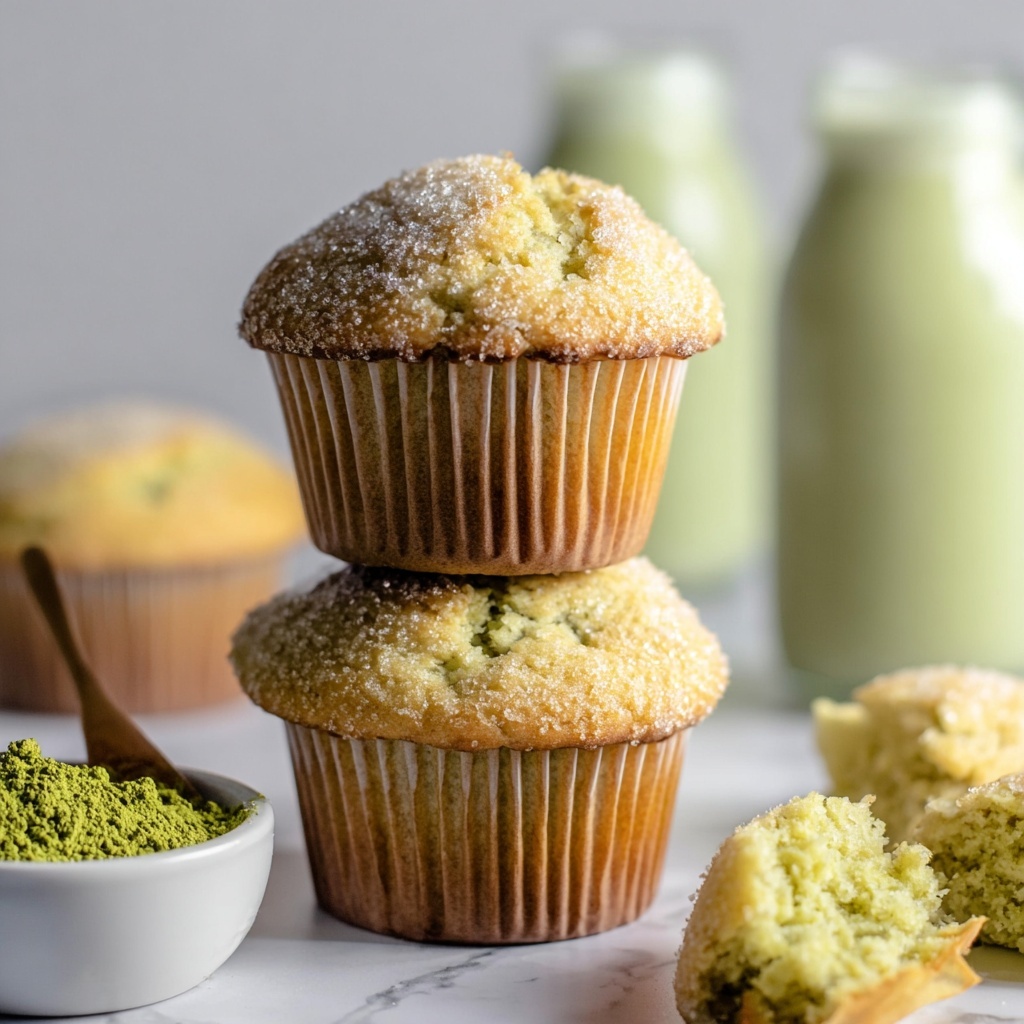 Vegan Matcha Muffins Recipe - Recipe Image