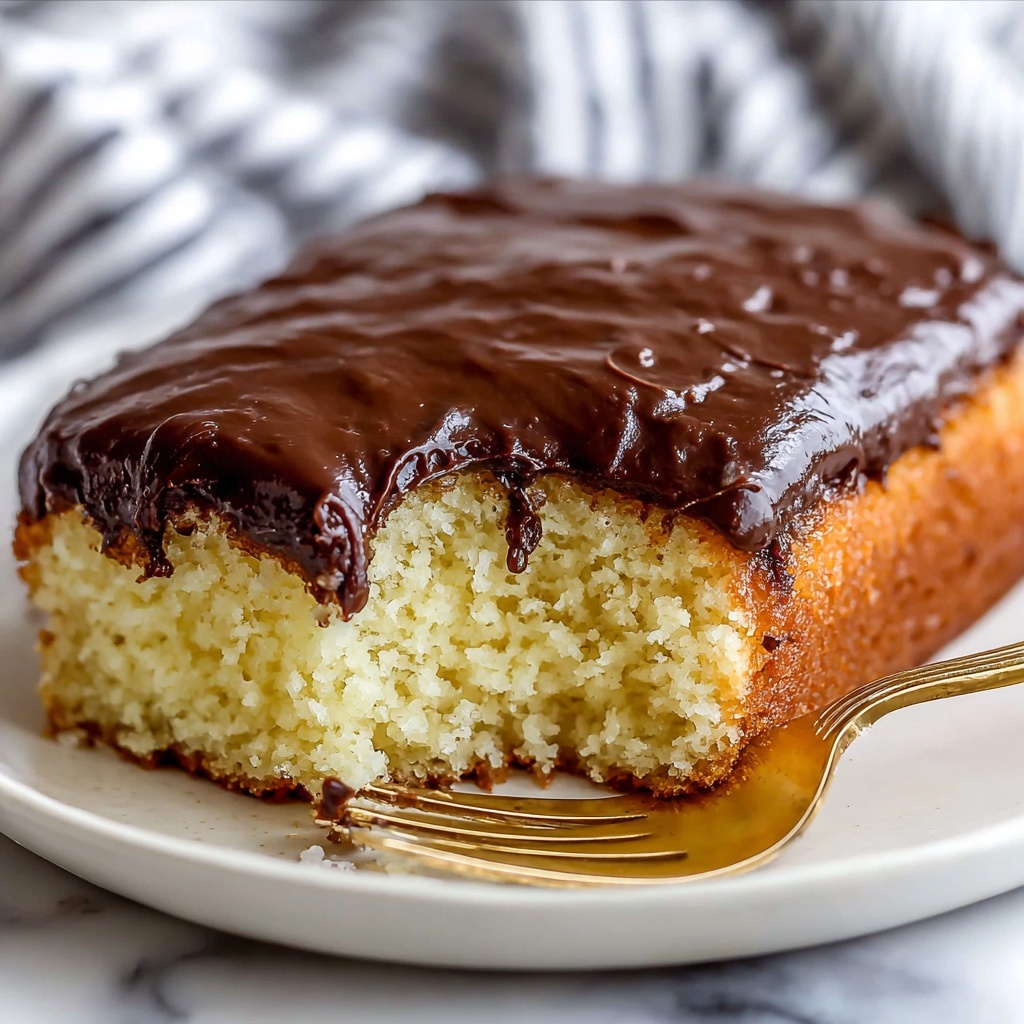 Boston Cream Poke Cake Recipe - Recipe Image