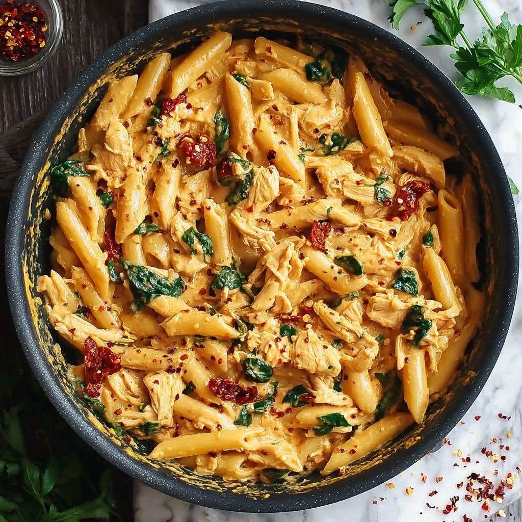 Creamy Asiago Chicken Pasta with Sun-Dried Tomatoes Recipe - Recipe Image