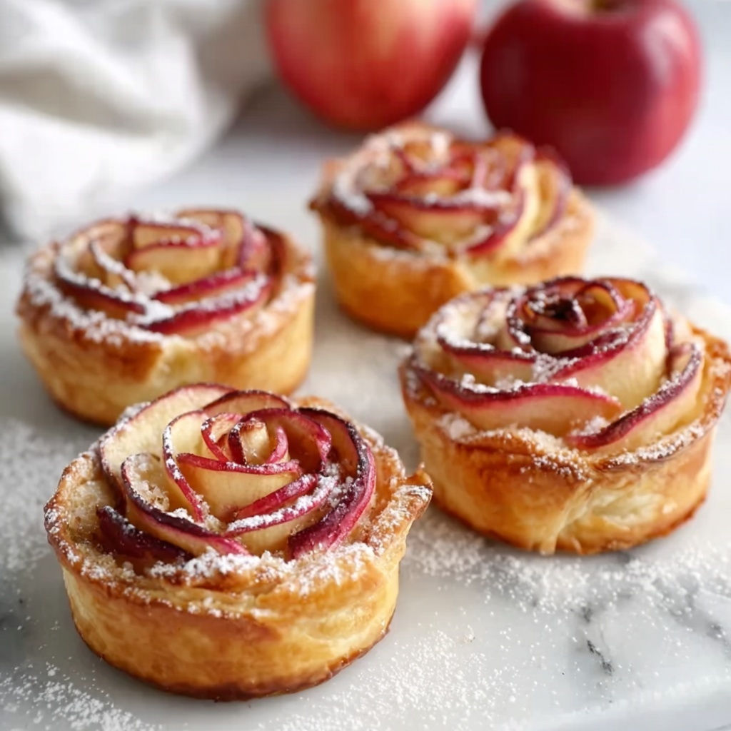 Easy Puff Pastry Apple Rosettes Recipe - Recipe Image