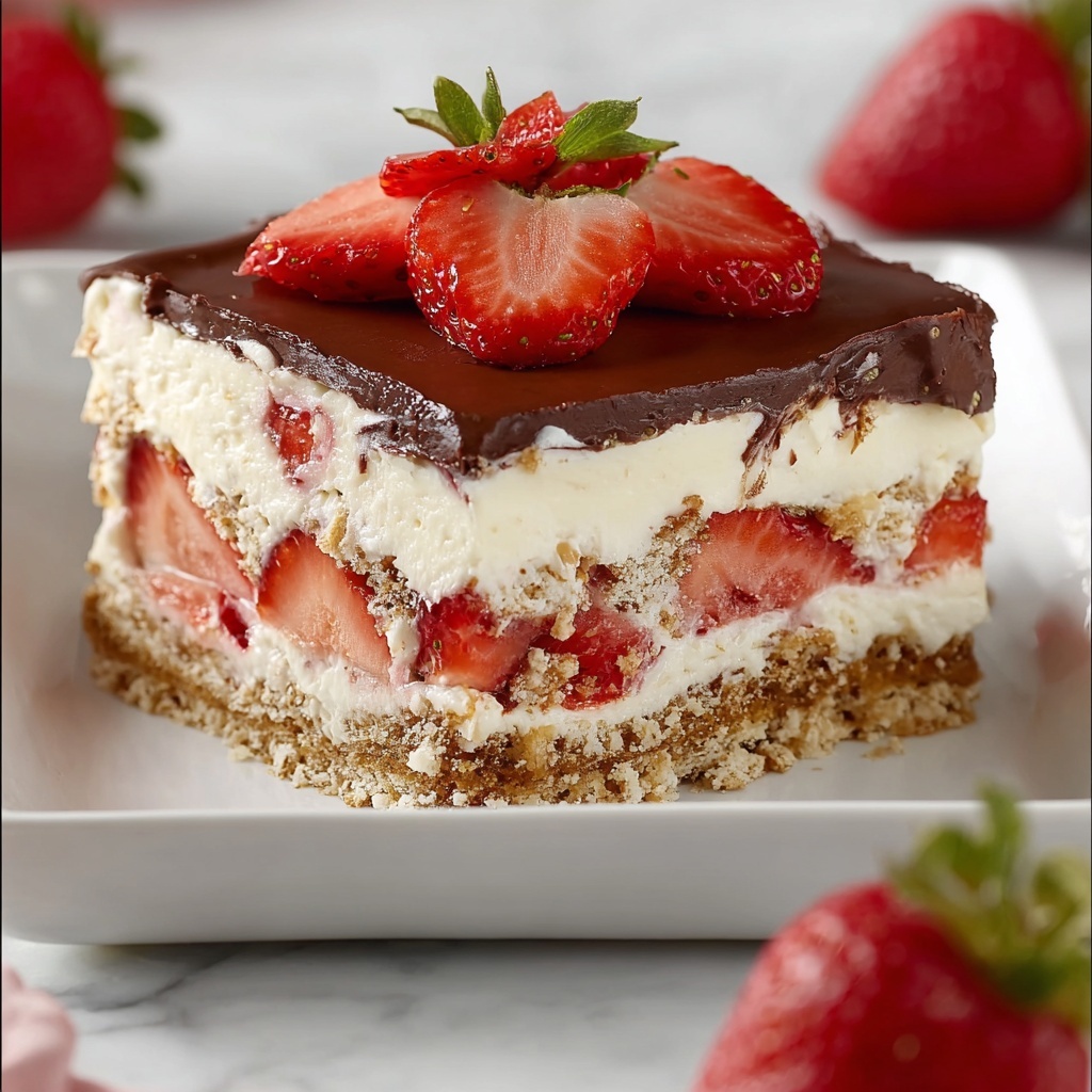 Strawberry Eclair Cake Recipe - Recipe Image