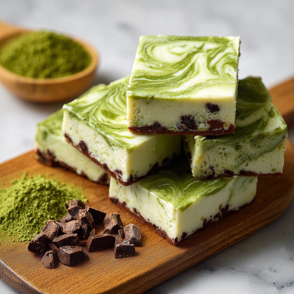 Matcha White Chocolate Swirl Fudge Recipe - Recipe Image