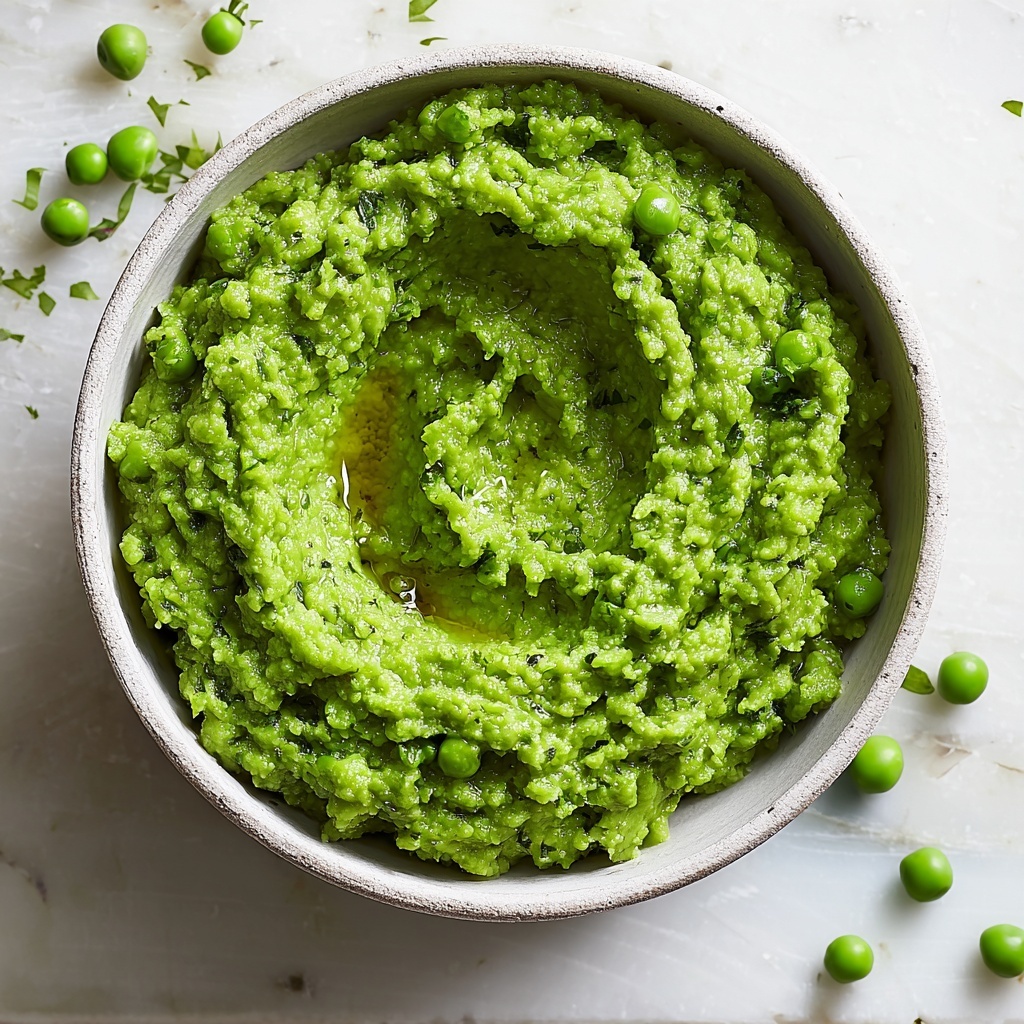Creamy Mashed Peas with Fresh Mint and Green Onions Recipe - Recipe Image