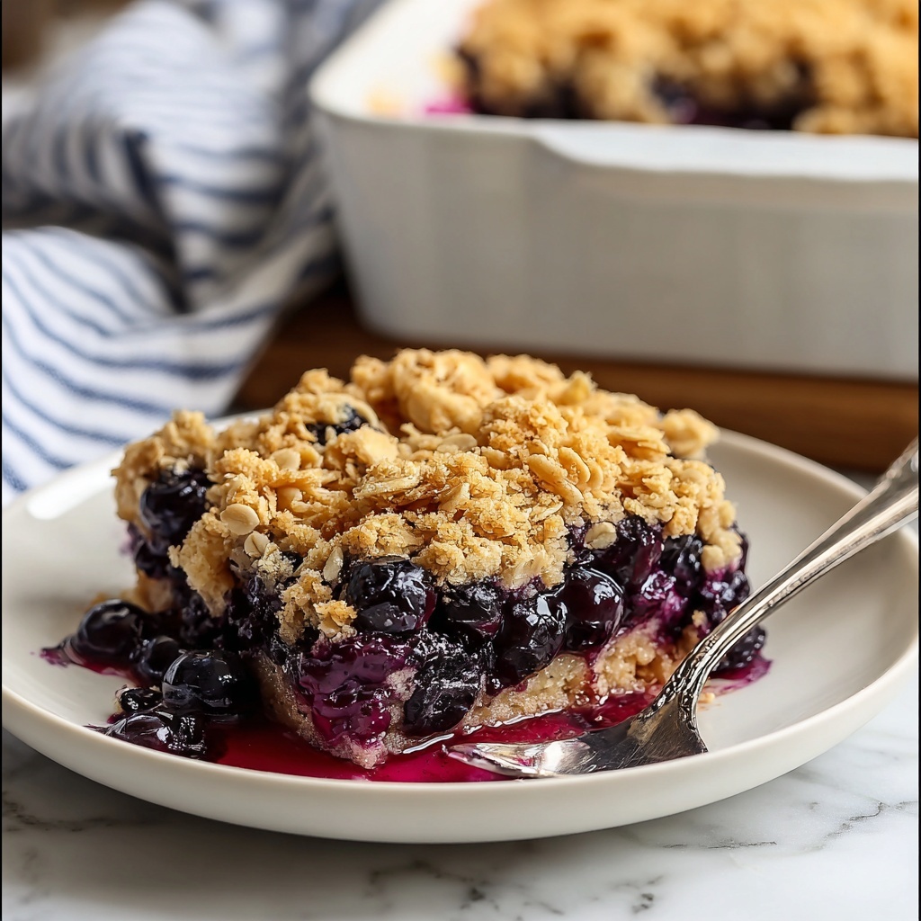 Overnight Blueberry Baked Oatmeal Crisp Recipe - Recipe Image