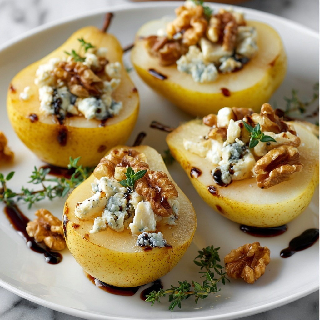 Elegant Blue Cheese Stuffed Pears Recipe - Recipe Image