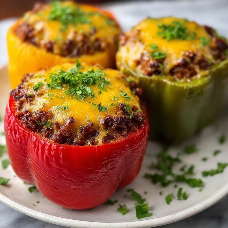 Smoky BBQ Meatloaf Stuffed Peppers Recipe