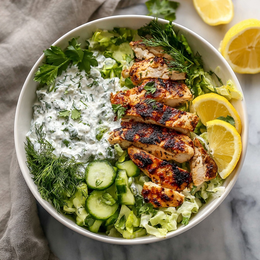 Chicken Tzatziki Bowls: Mediterranean Bliss Recipe - Recipe Image