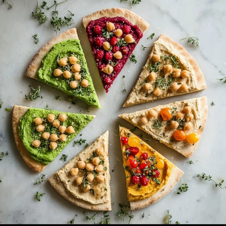 Red & Green Hummus Duo with Pita Trees Recipe