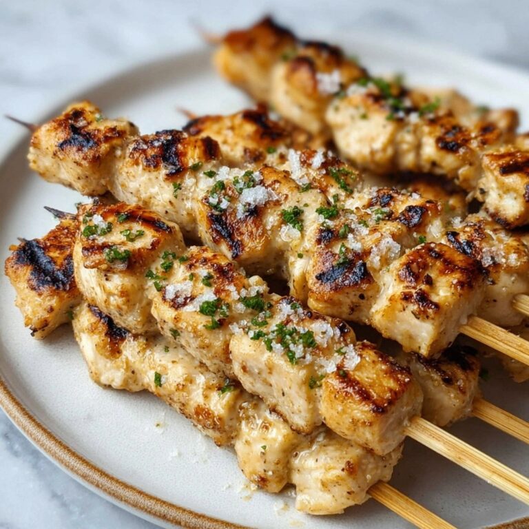 Garlic Parmesan Chicken Skewers Recipe