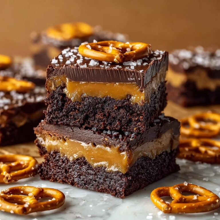 Salted Caramel Pretzel Brownies Recipe
