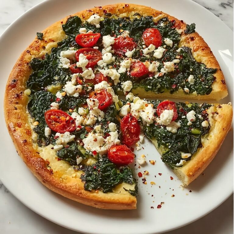 Spinach Feta Flatbread Pizza Recipe