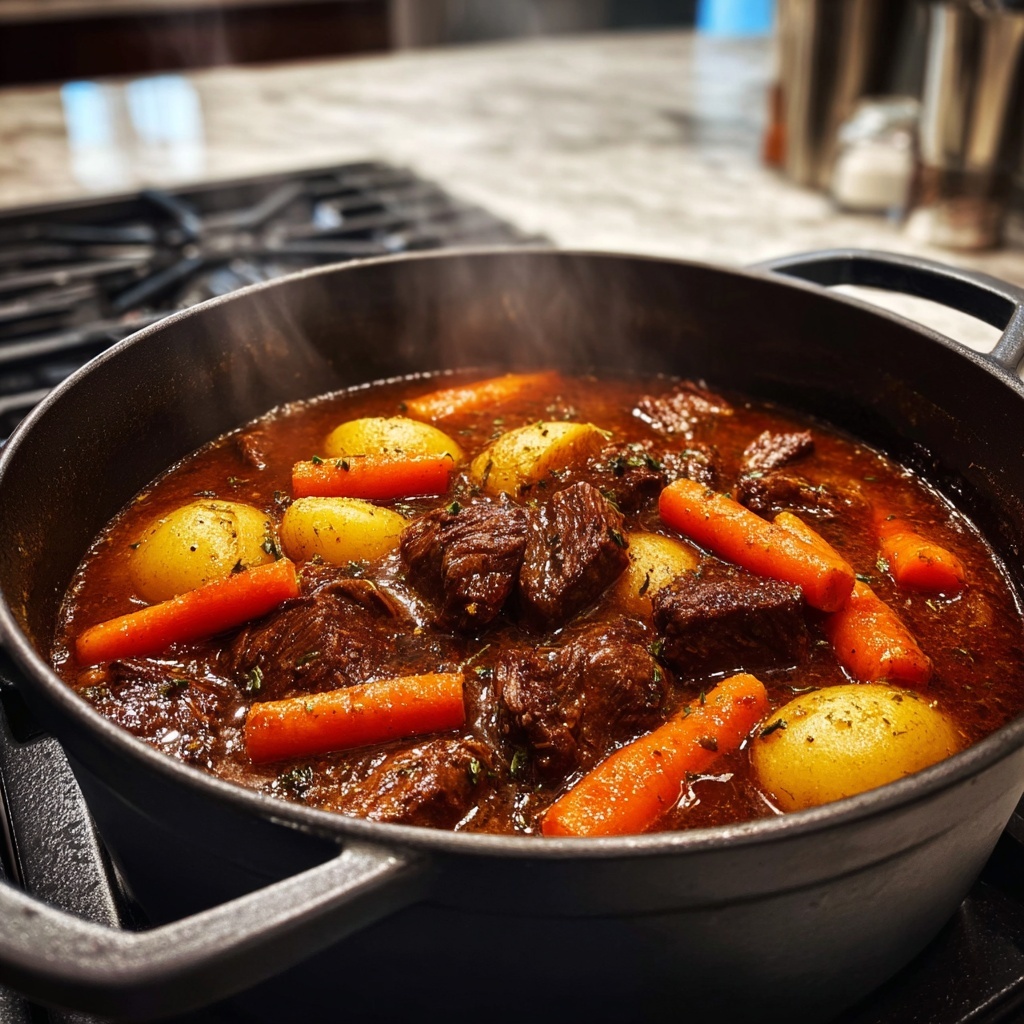 Easy Homemade Beef Stew: 7 Steps to Cozy Comfort Recipe - Recipe Image