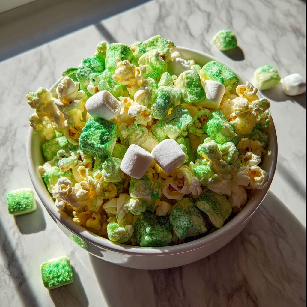 St. Patrick's Day Green Candy Popcorn Recipe - Recipe Image