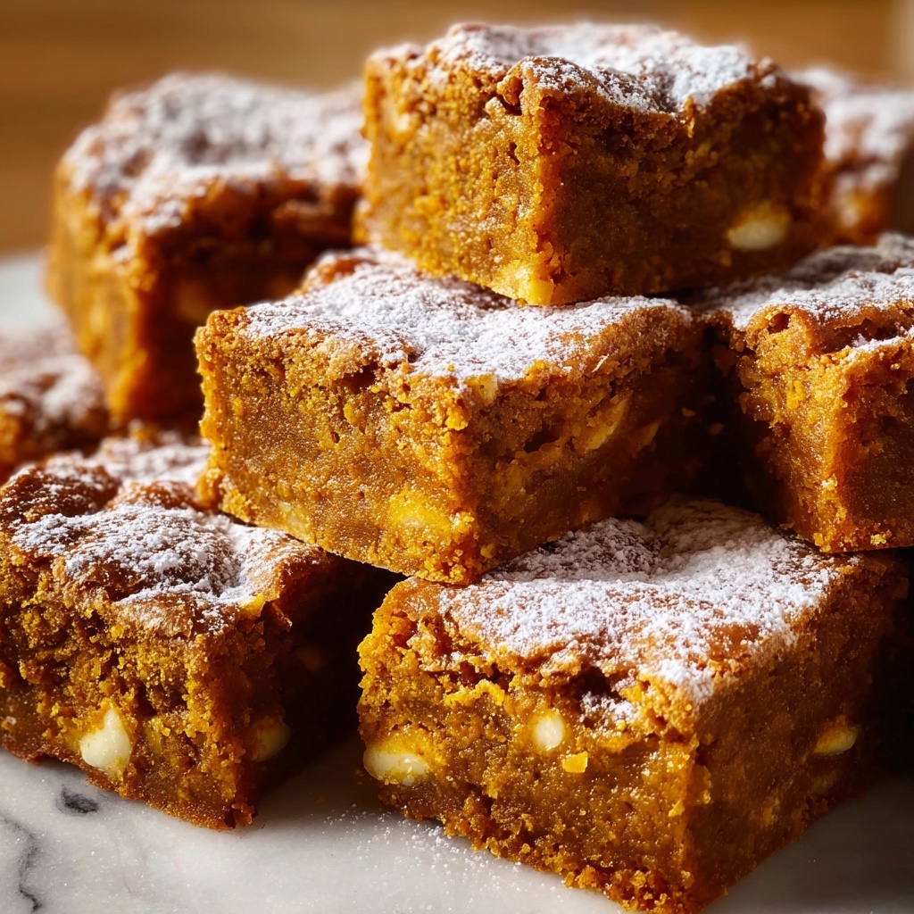Pumpkin Spice White Chocolate Blondies Recipe - Recipe Image