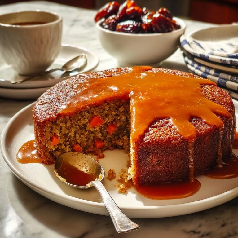 Carrot Date Pudding with Brown Sugar Sauce Recipe