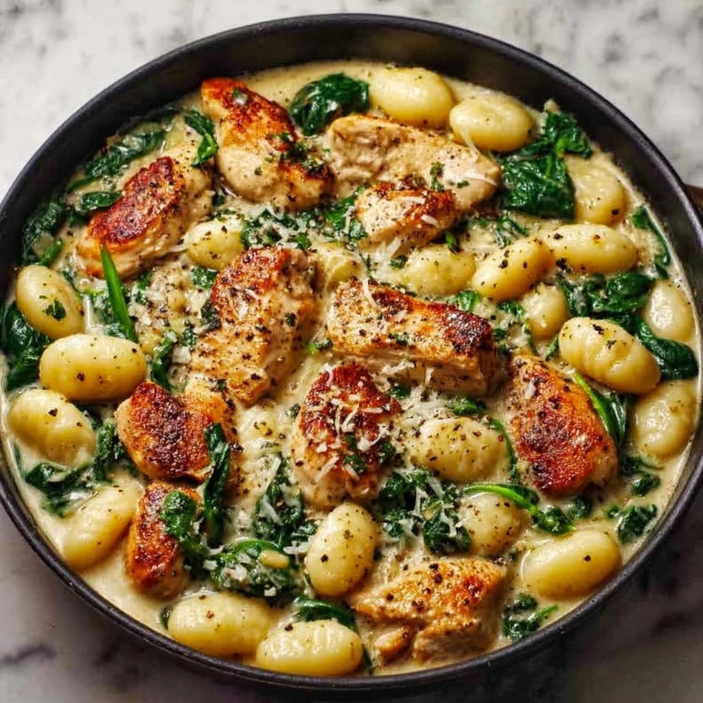 Creamy Lemon Garlic Chicken Gnocchi Recipe - Recipe Image