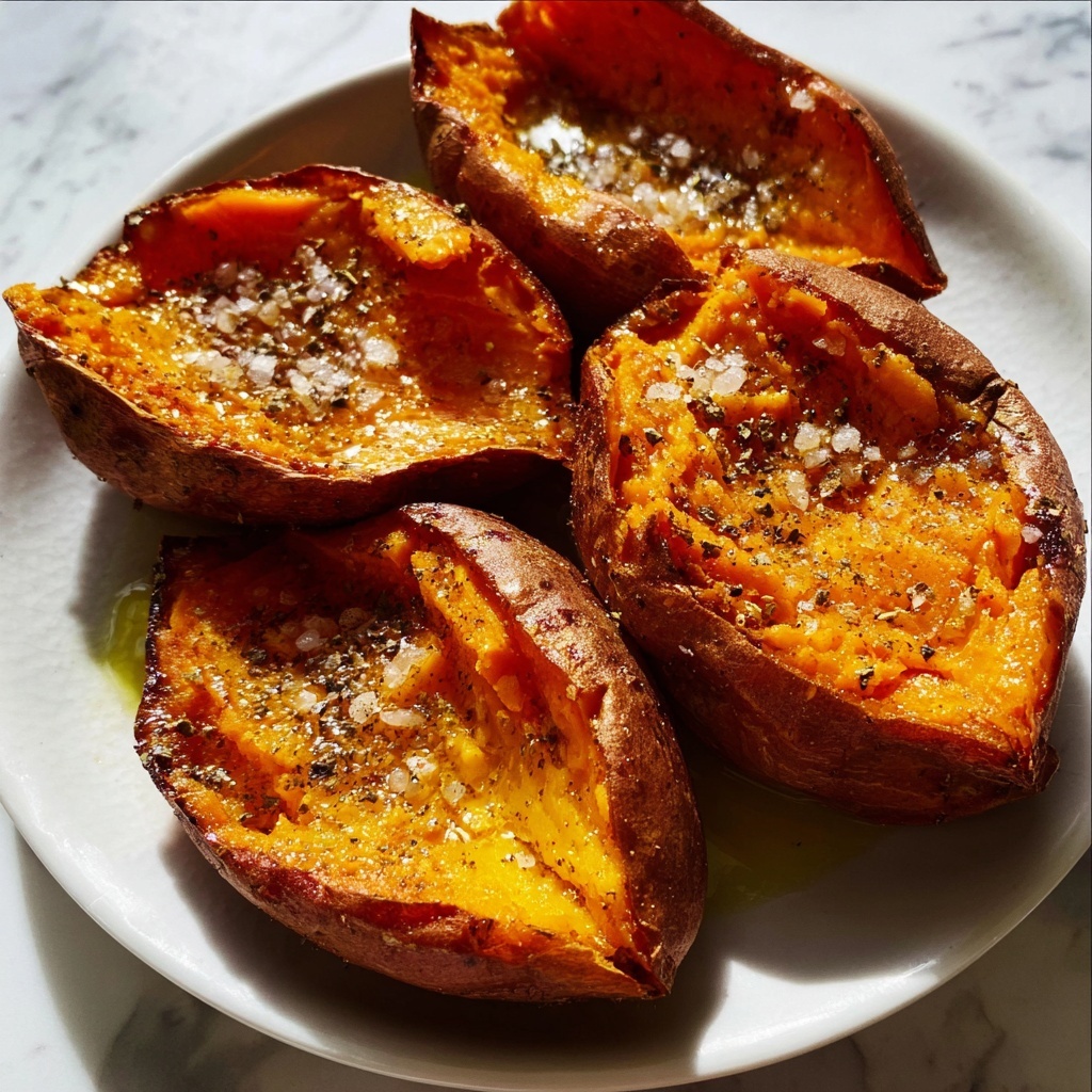 Delightfully Comforting Baked Sweet Potatoes for 2 Recipe - Recipe Image
