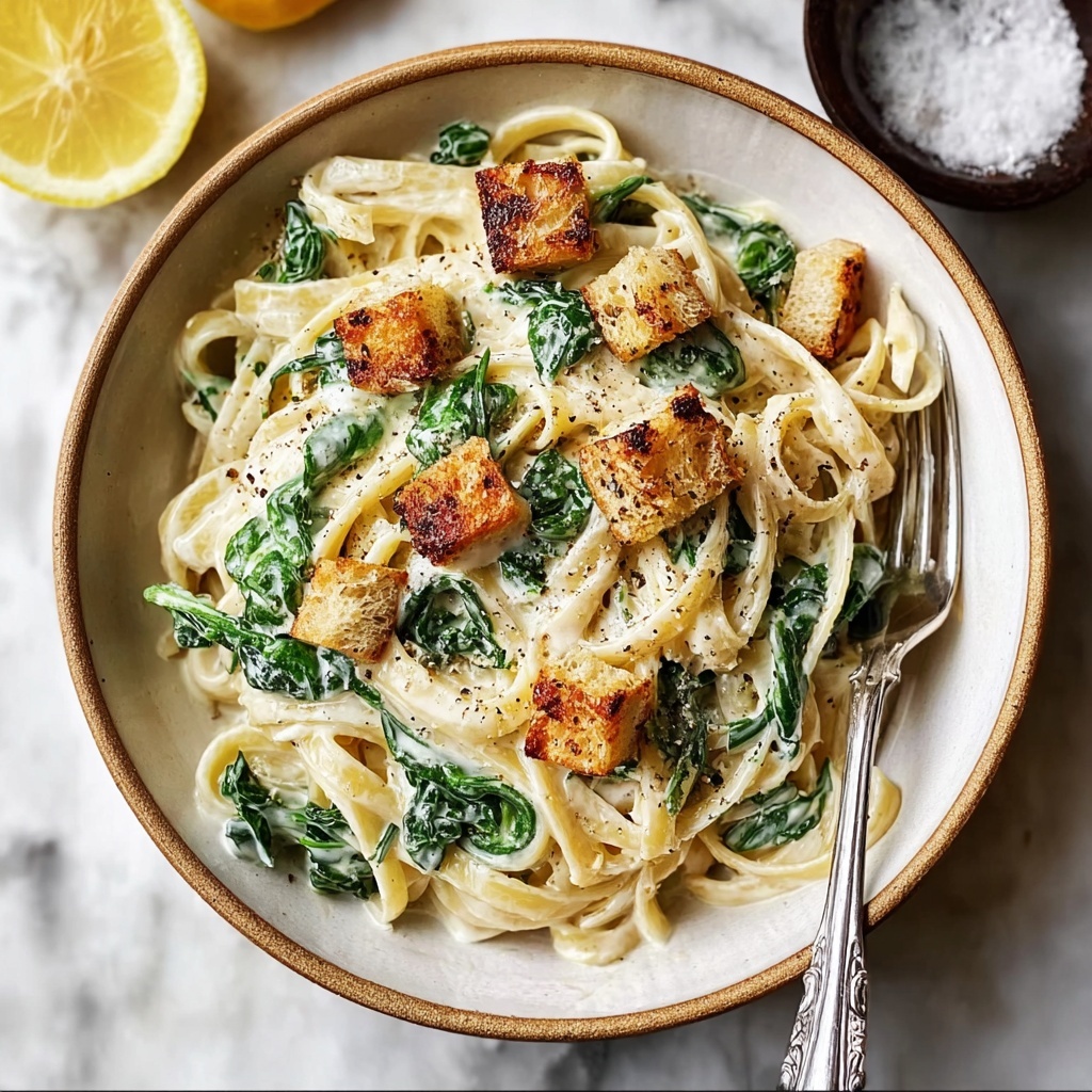 Creamy Tahini Pasta with Lemon, Garlic, and Kale Recipe - Recipe Image