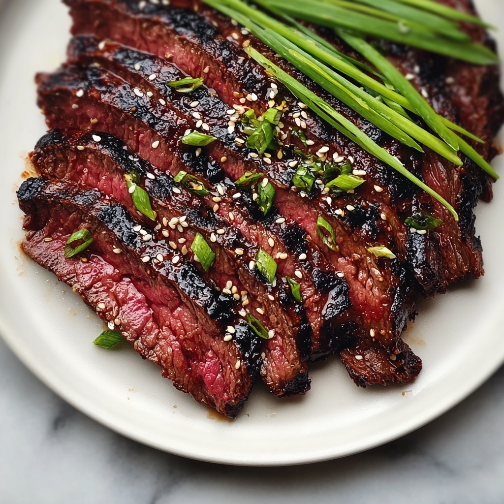 Savor the Flavor: Grilled Korean Flank Steak Recipe - Recipe Image