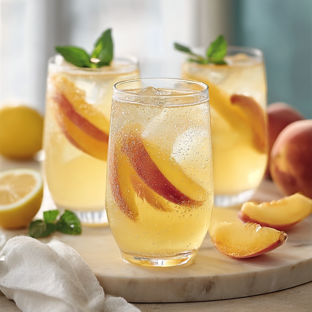 Homemade Peach Lemonade: A Refreshing Summer Drink Recipe - Recipe Image
