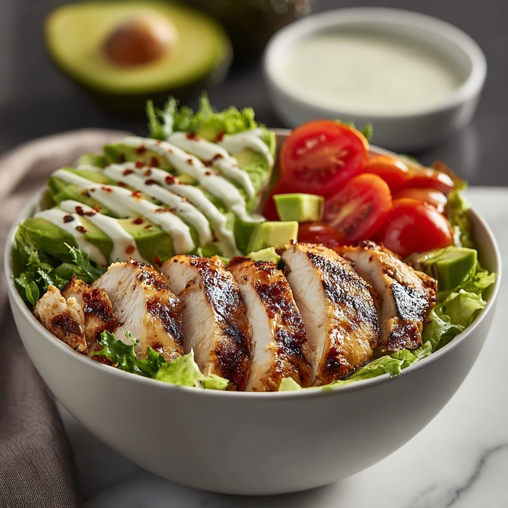 Grilled Chicken & Avocado Salad Bowl Recipe - Recipe Image