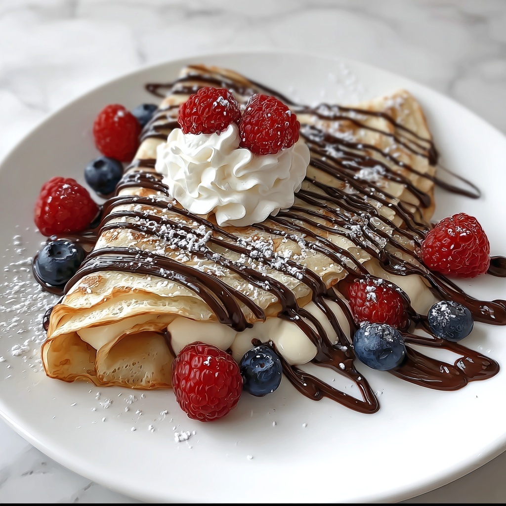 Easy Chocolate Crepes Recipe - Recipe Image