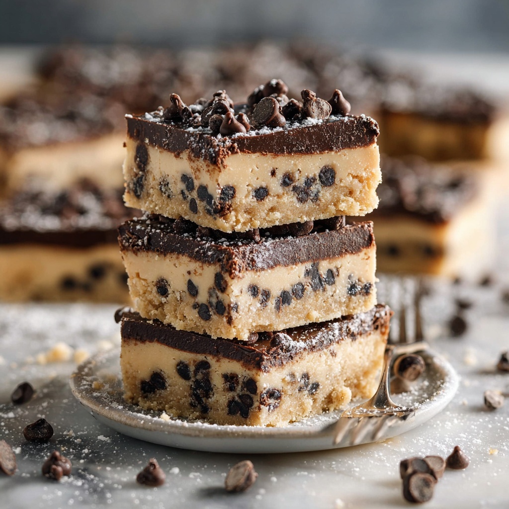 No Bake Cookie Dough Bars: Easy Recipe & Delicious Dessert Recipe - Recipe Image