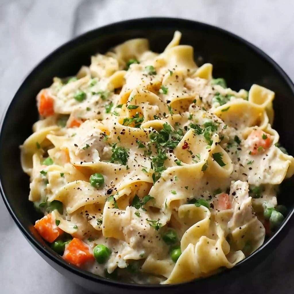 One Pot Chicken and Egg Noodles Recipe - Recipe Image