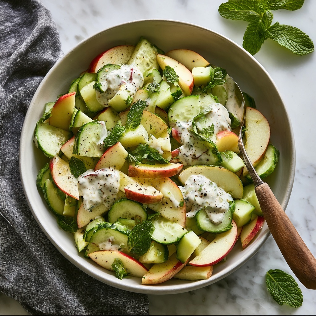 Apple Cucumber Salad with Lemon Honey Dressing Recipe - Recipe Image