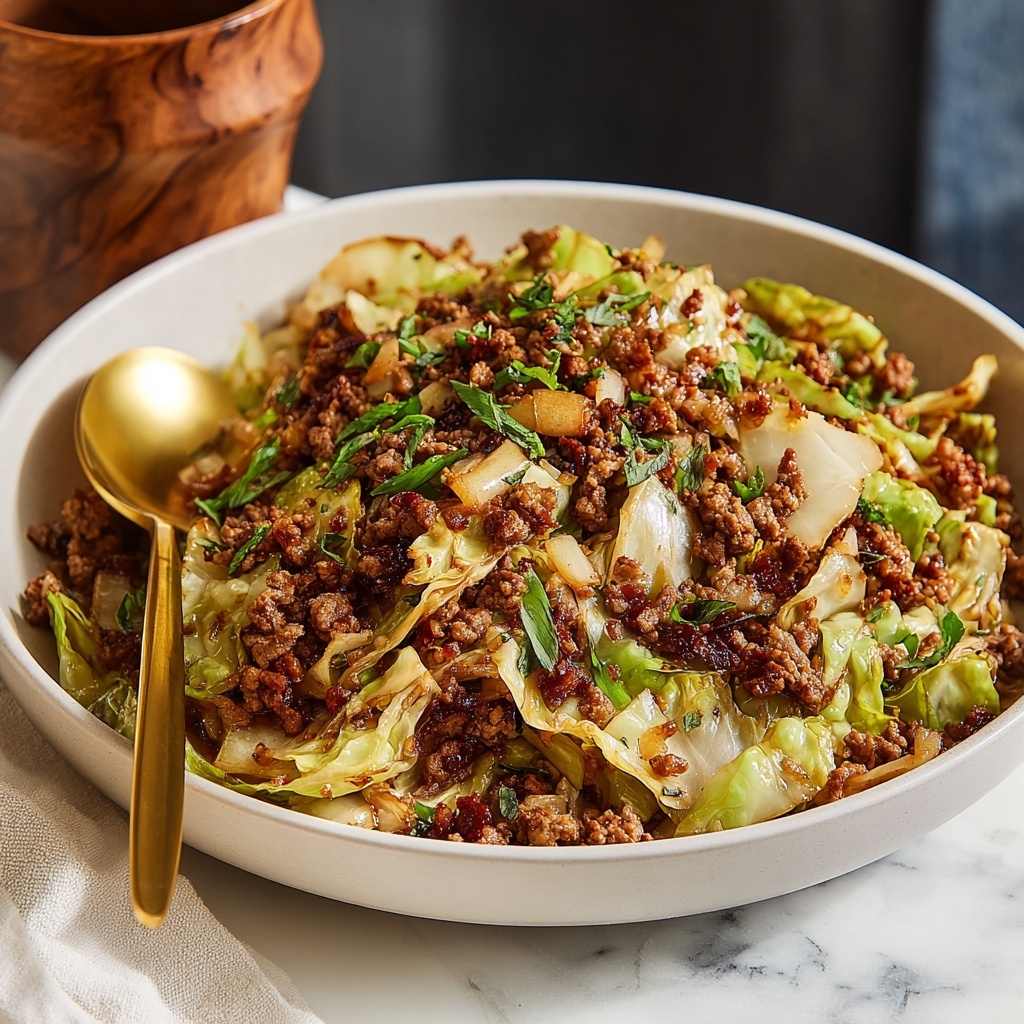 Ground Beef and Cabbage Skillet Recipe - Recipe Image