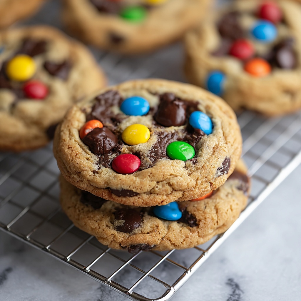 Soft and Chewy Triple Chocolate M&M Cookies Recipe - Recipe Image