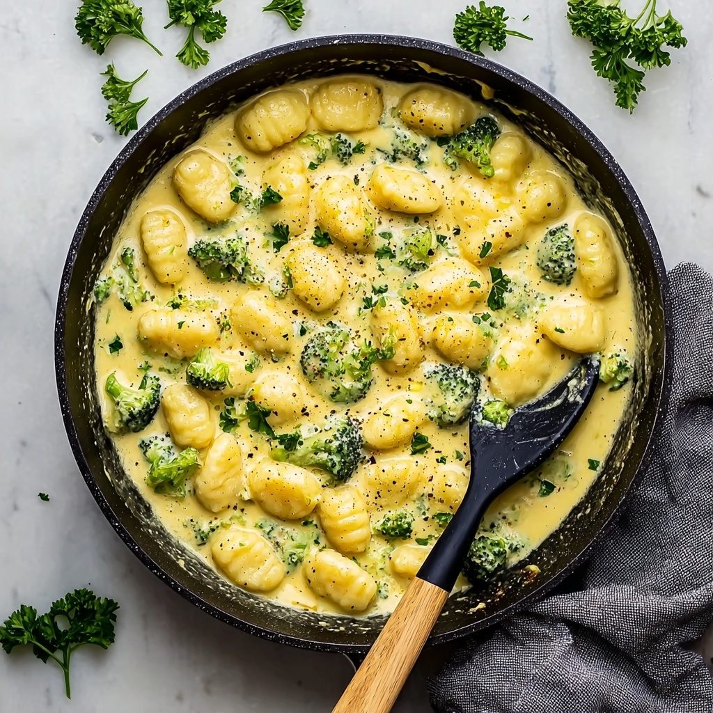 Creamy Lemon Pesto Gnocchi with Broccoli Recipe - Recipe Image
