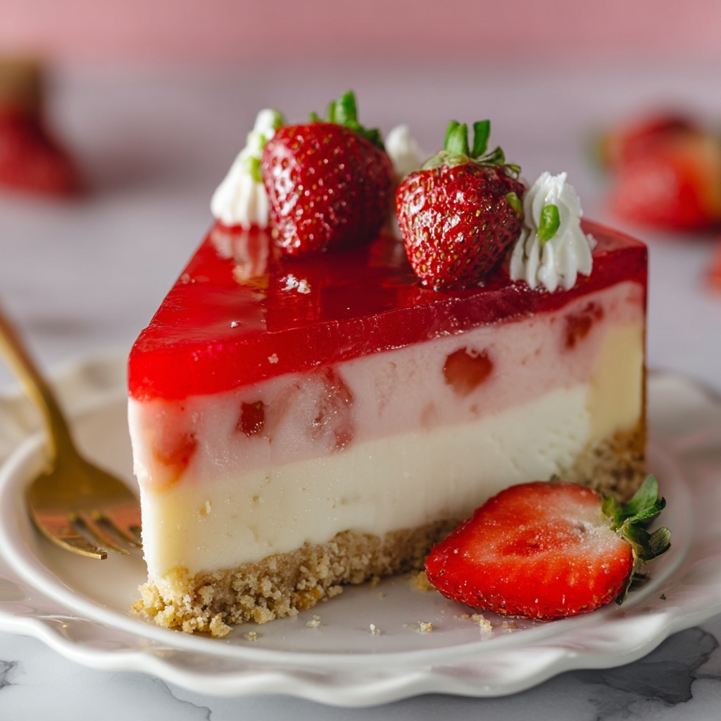 Strawberry Japanese Cheesecake Recipe - Recipe Image