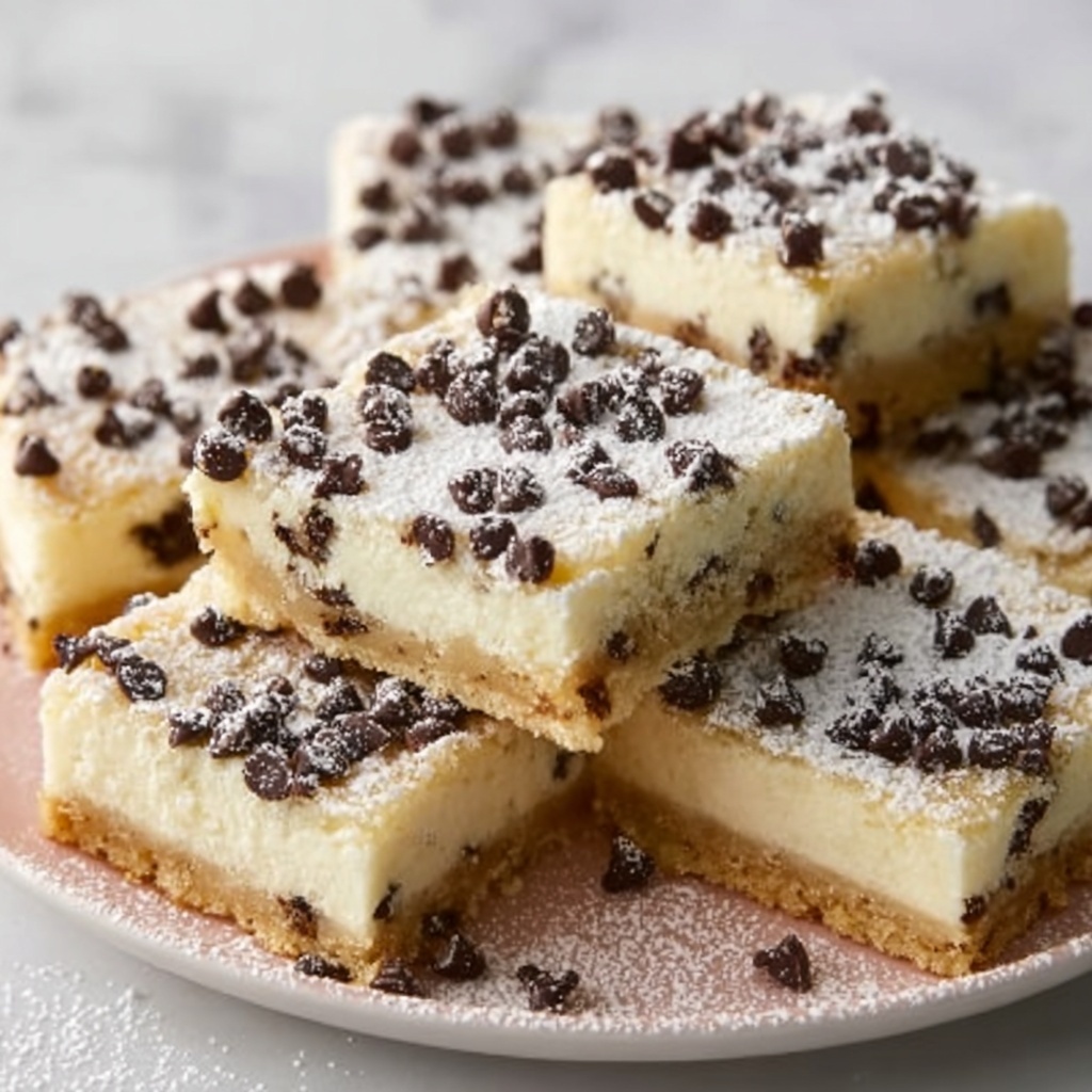 Cannoli Cheesecake Bars Recipe - Recipe Image