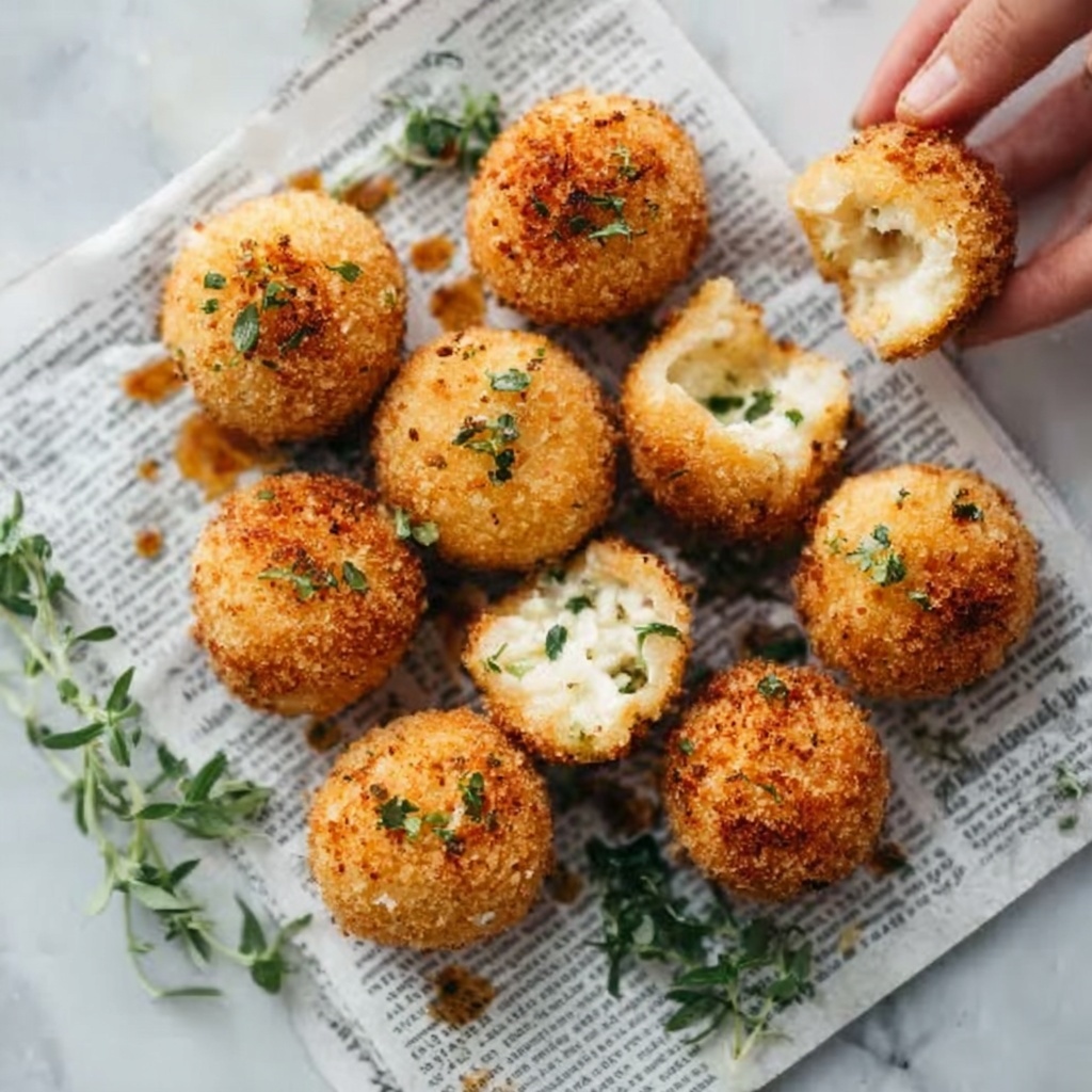 Baked Goat Cheese Balls with Hot Honey and Fresh Herbs Recipe - Recipe Image