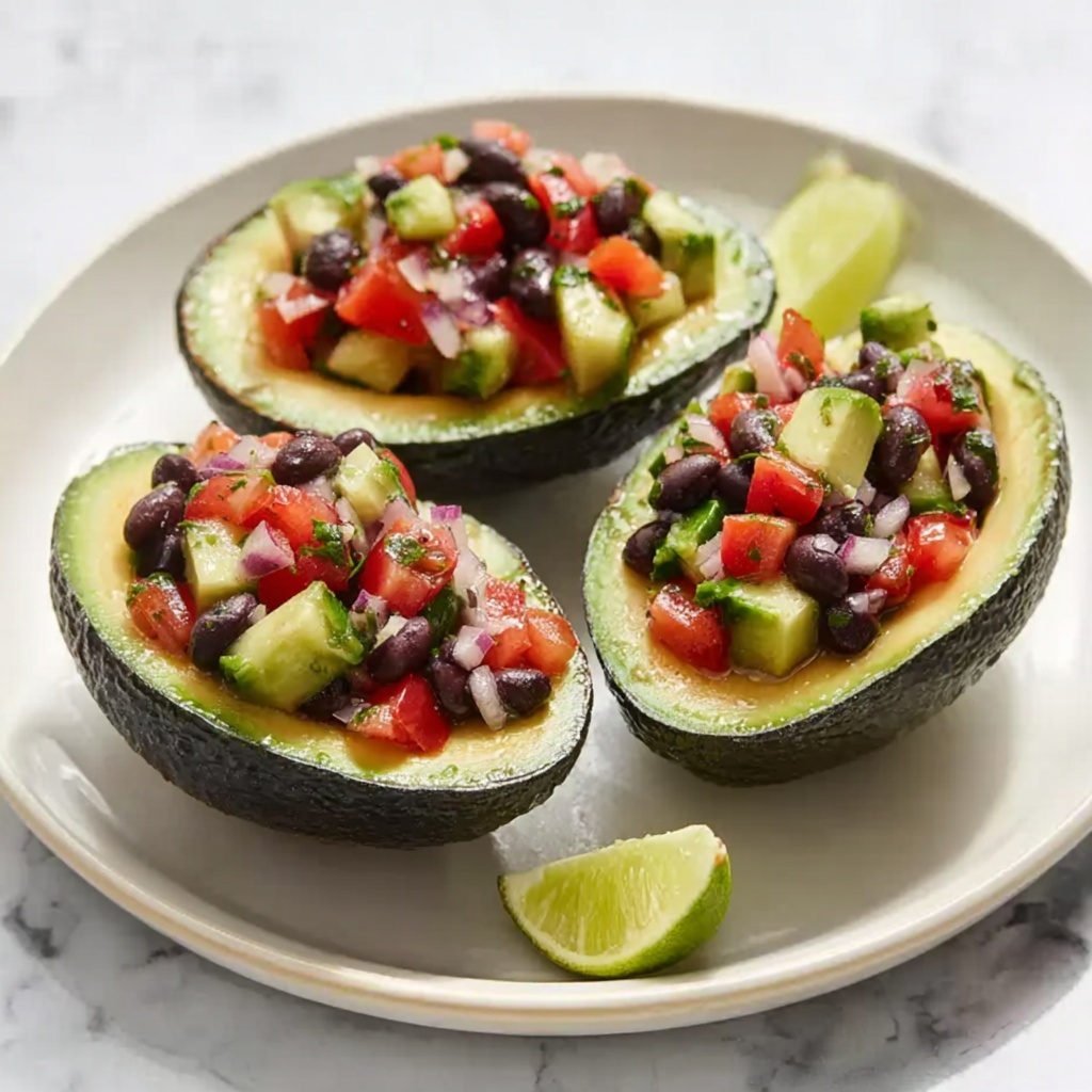 Cowboy Caviar Stuffed Avocados Recipe - Recipe Image