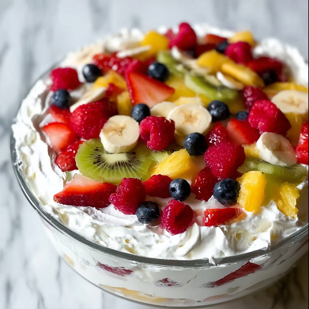 No Bake Cheesecake Fruit Salad Recipe - Recipe Image
