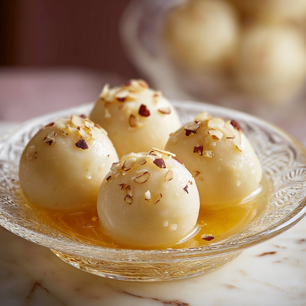 Custard Rasgulla Dessert Recipe - Recipe Image